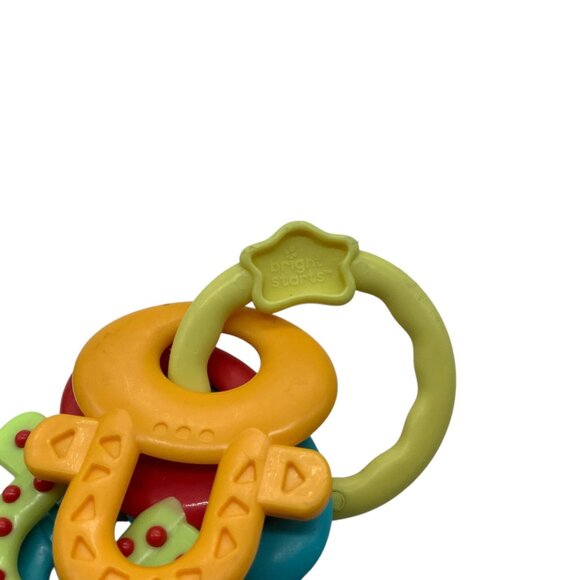 Bright Starts Baby Rattle & Key Teether Toy Set Lot of 2 Multicolor - Picture 4 of 6
